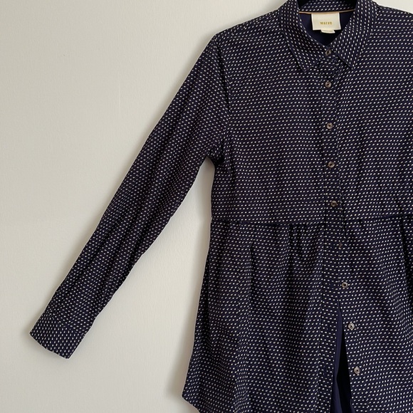 Maeve Purple Patterned Button Down Tunic - Picture 6 of 8